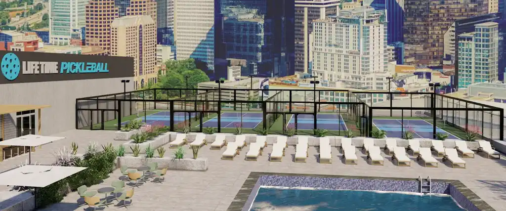 Plan for Life Time Pickleball, NC. Rooftop installation