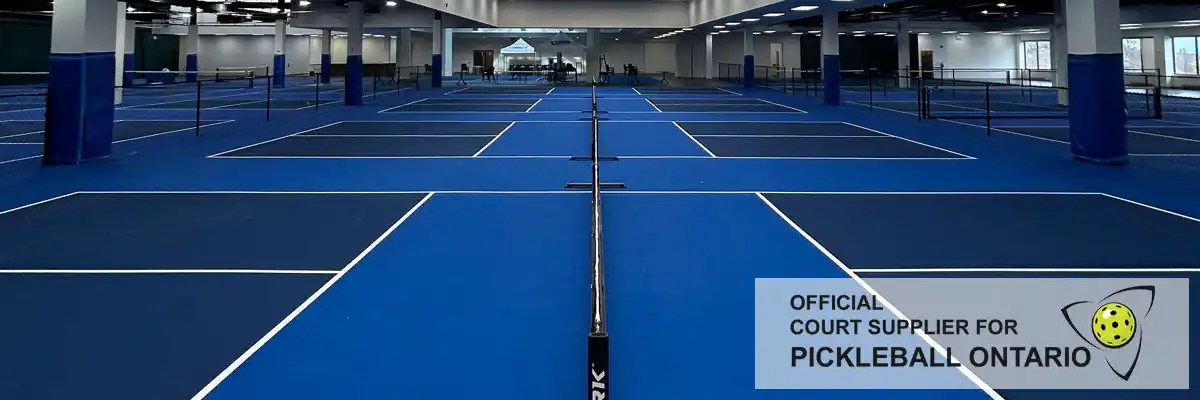 Indoor championship-level pickleball courts by TSS Pickleball - Official Court Supplier for Pickleball Ontario