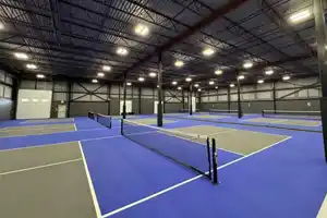 TSS Pickleball built these high-performance indoor courts for Pickleball Village, Newmarket’s premier indoor pickleball club.